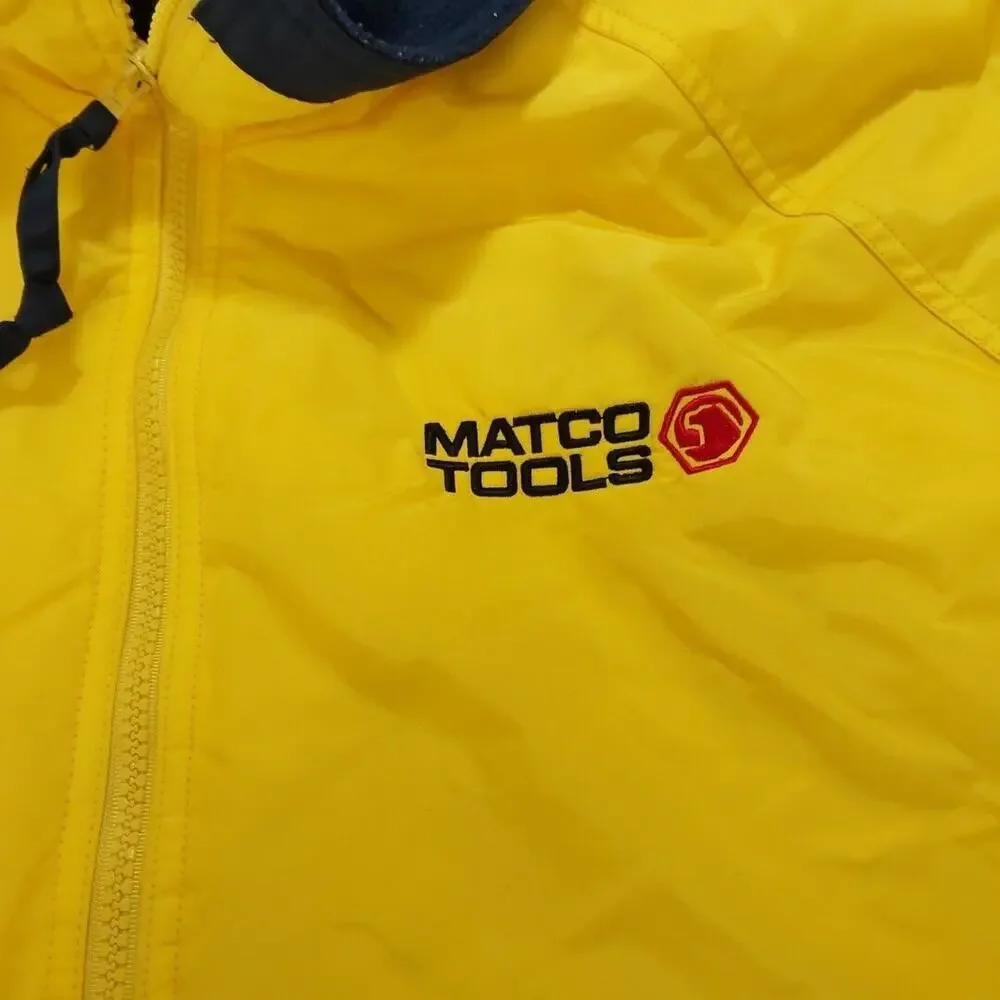 Vintage Matco Tools‎ Racing Yellow Multicolor Sports Jacket Coat Size Men 2XL
